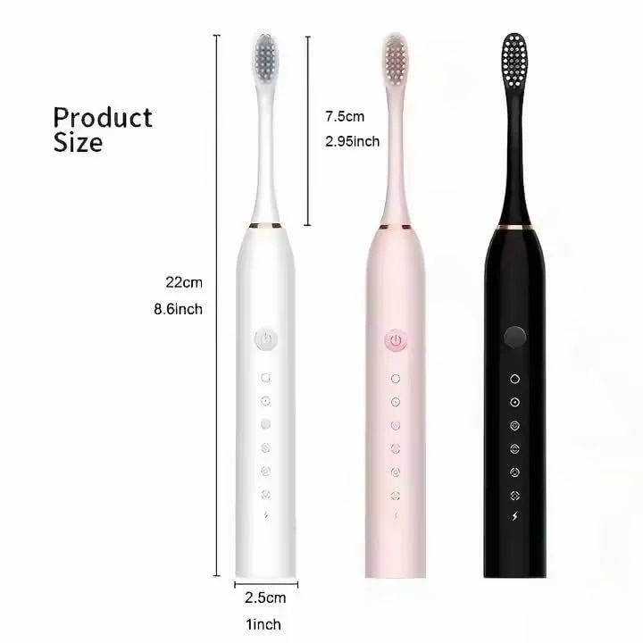 Sonic Electric Rechargeable Toothbrush for Adults (5 Modes, Extra Soft Bristles, 2-Min Timer