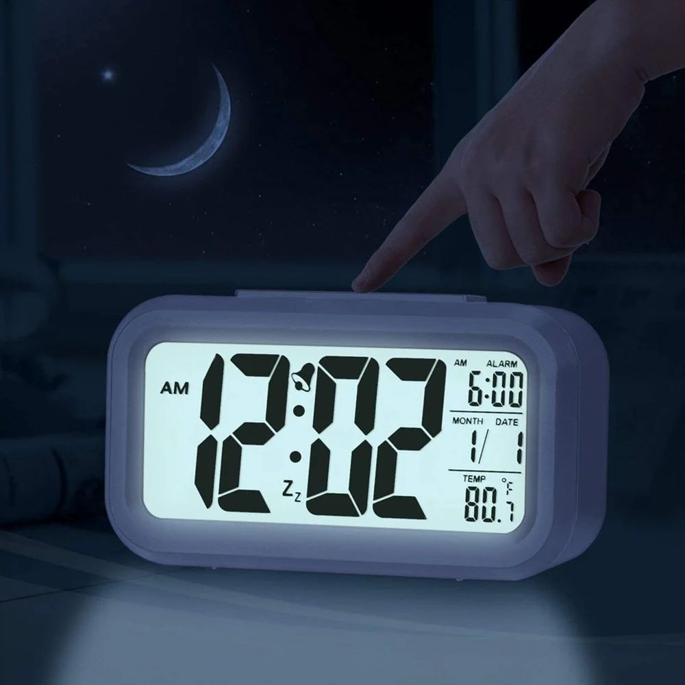 White LED Digital Clock Digital Alarm Clock Table Desk Clock