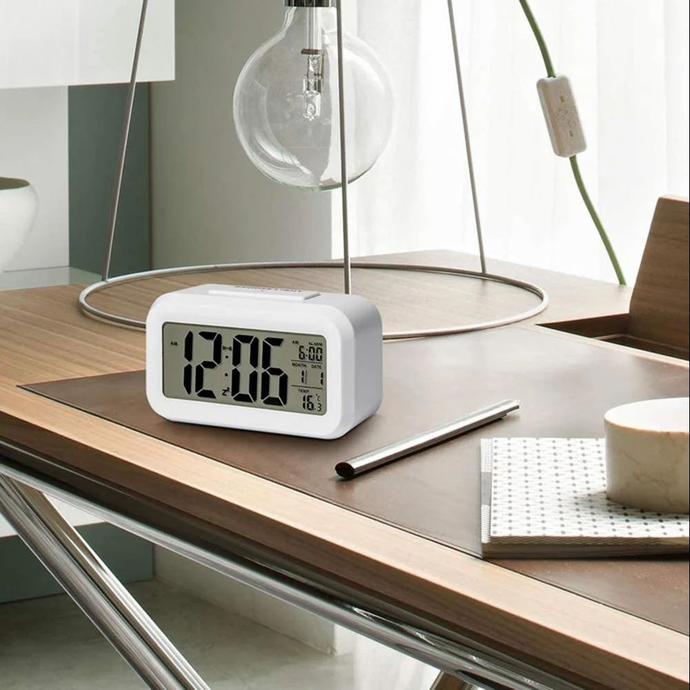 White LED Digital Clock Digital Alarm Clock Table Desk Clock