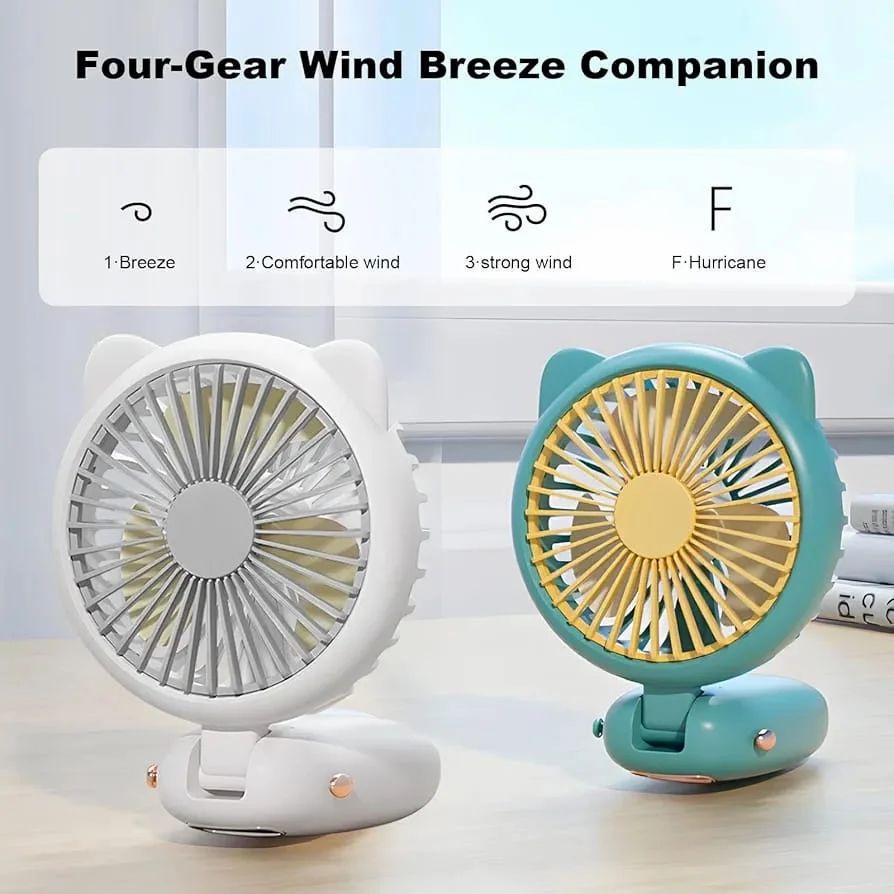 Mini Portable Usb Hand Fan with LED light, Handheld