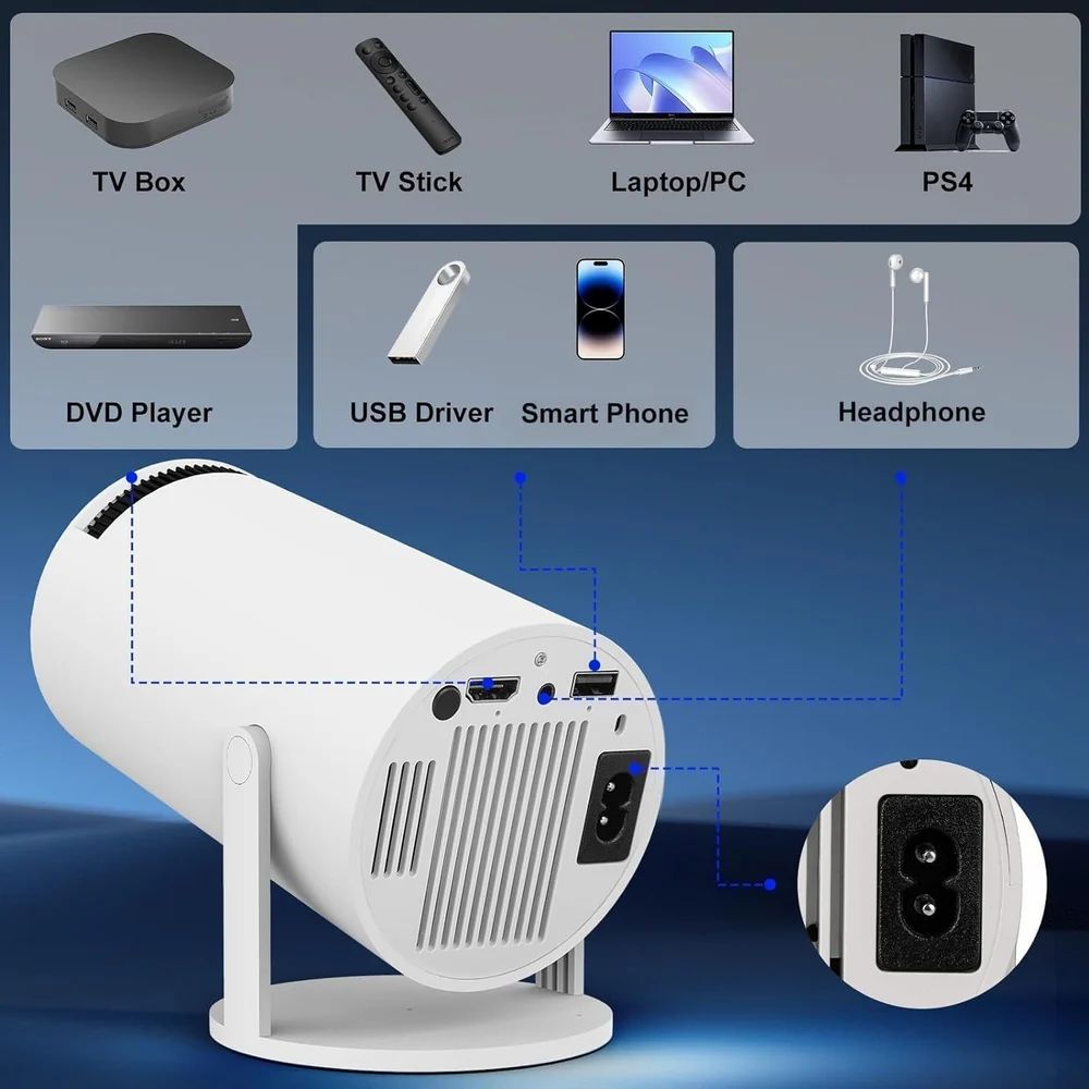 Mini Projector 4K 1080P Full HD Projector Support Video Projector Portable Mini Projector
