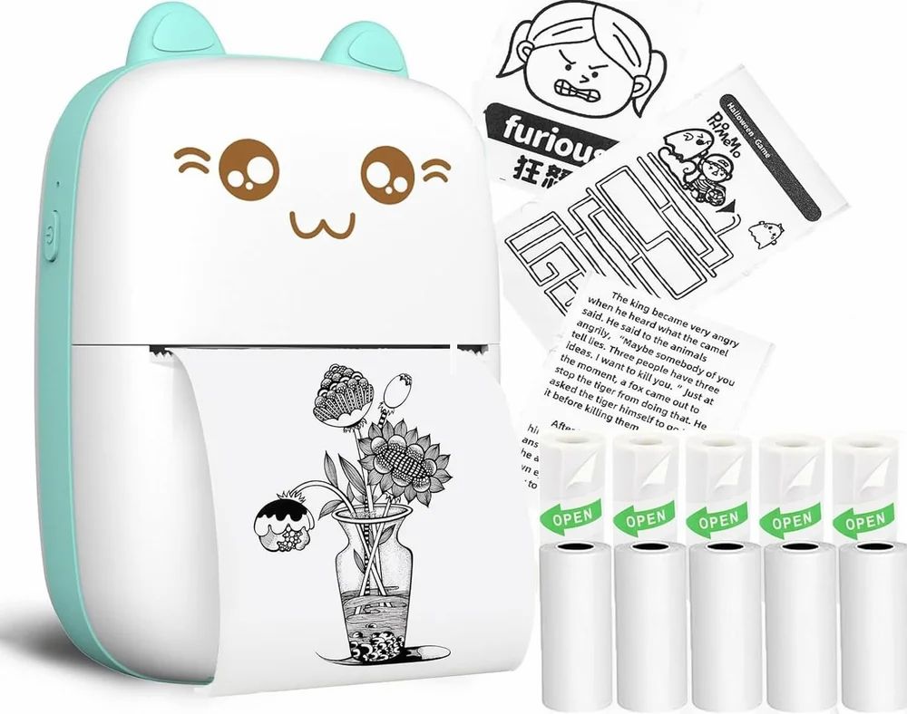 Portable Inkfree kids Printer for Android & iOS System Bluetooth Thermal Printer