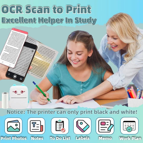 Portable Inkfree kids Printer for Android & iOS System Bluetooth Thermal Printer