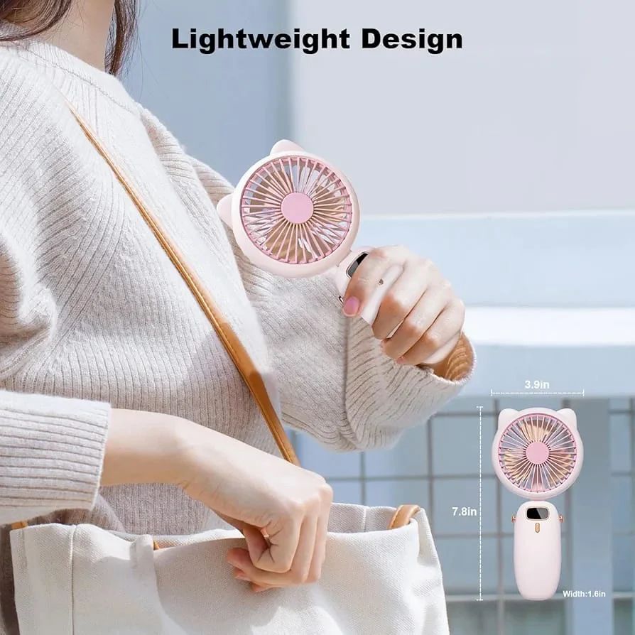 Mini Portable Usb Hand Fan with LED light, Handheld